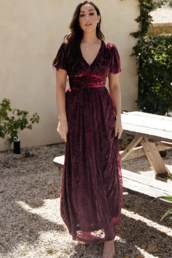 Online Baltic Born Leslie Velvet Maxi Dress | Mulberry
