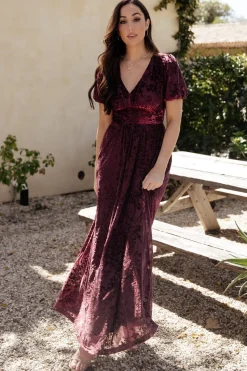 Online Baltic Born Leslie Velvet Maxi Dress | Mulberry