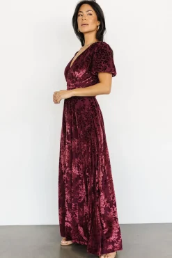 Online Baltic Born Leslie Velvet Maxi Dress | Mulberry