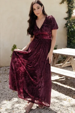 Online Baltic Born Leslie Velvet Maxi Dress | Mulberry