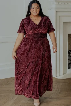 Online Baltic Born Leslie Velvet Maxi Dress | Mulberry