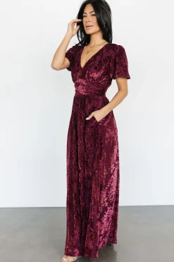 Online Baltic Born Leslie Velvet Maxi Dress | Mulberry