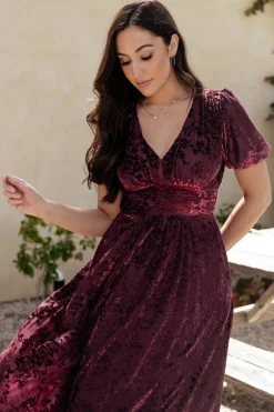 Online Baltic Born Leslie Velvet Maxi Dress | Mulberry