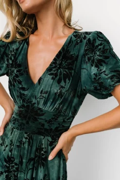 Best Baltic Born Leslie Velvet Maxi Dress | Jade + Black Jade+Black