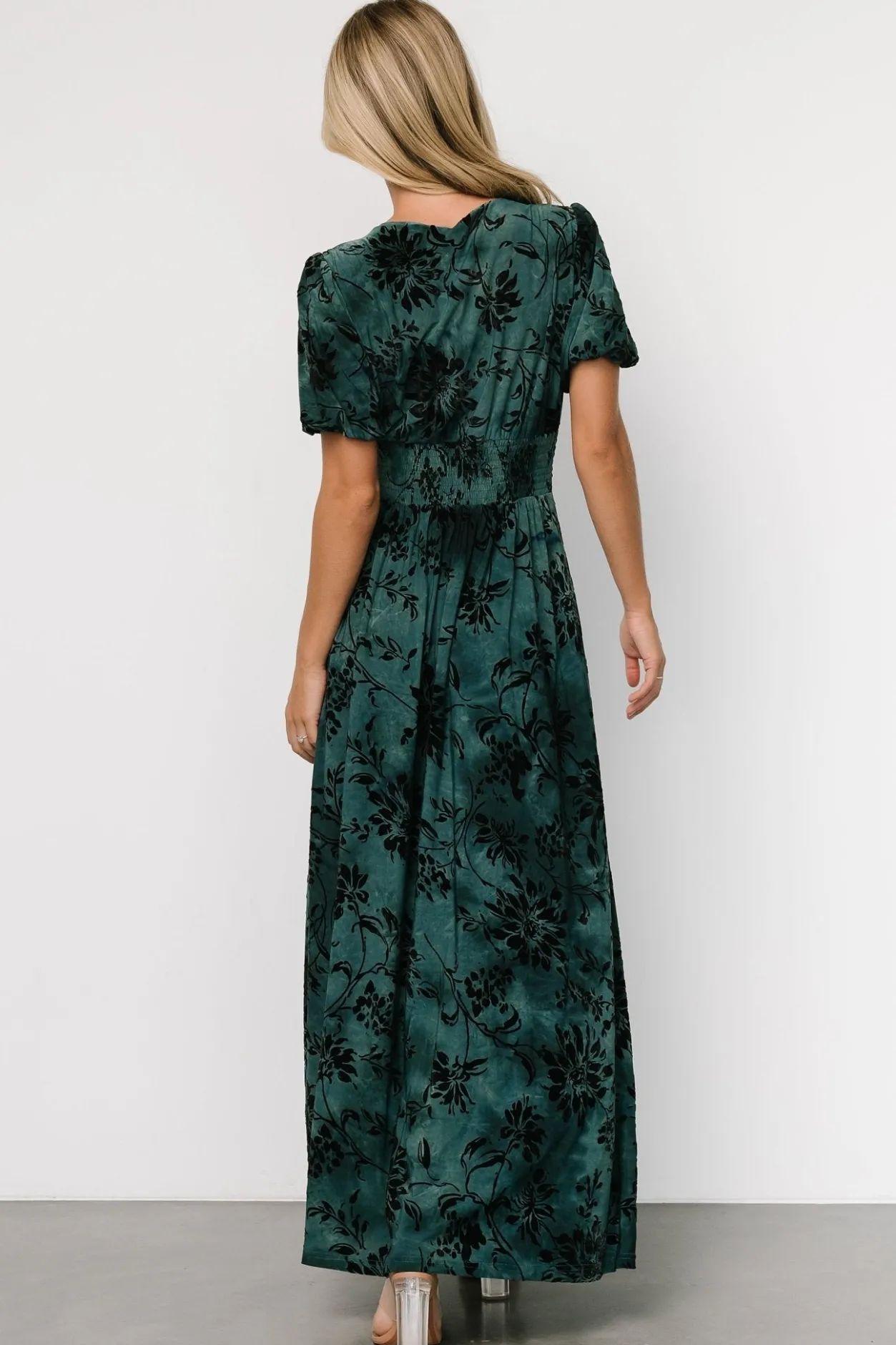 Best Baltic Born Leslie Velvet Maxi Dress | Jade + Black Jade+Black