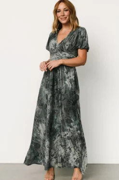 Online Baltic Born Leslie Velvet Maxi Dress | Slate Blue SlateBlue