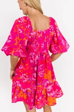 Sale Baltic Born Levy Sweetheart Mini Dress | Fuchsia Multi FuchsiaMulti