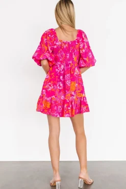 Sale Baltic Born Levy Sweetheart Mini Dress | Fuchsia Multi FuchsiaMulti