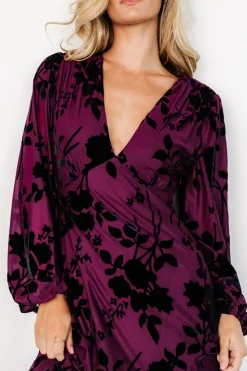 Fashion Baltic Born Liana Velvet Embossed Maxi Dress | Mulberry