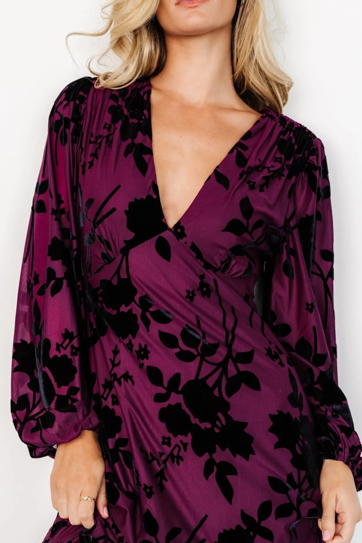Fashion Baltic Born Liana Velvet Embossed Maxi Dress | Mulberry