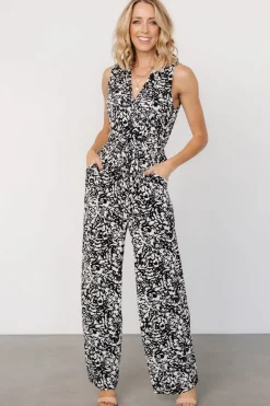 Outlet Baltic Born Liesl Jumpsuit | Black + Cream Print Black+CreamPrint