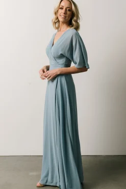 Sale Baltic Born Lilly Wrap Maxi Dress | Dusty Blue DustyBlue