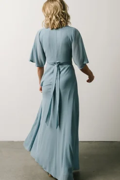 Sale Baltic Born Lilly Wrap Maxi Dress | Dusty Blue DustyBlue