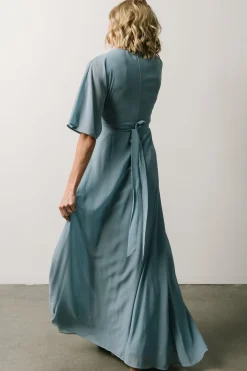 Sale Baltic Born Lilly Wrap Maxi Dress | Dusty Blue DustyBlue
