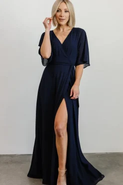 New Baltic Born Lilly Wrap Maxi Dress | Navy