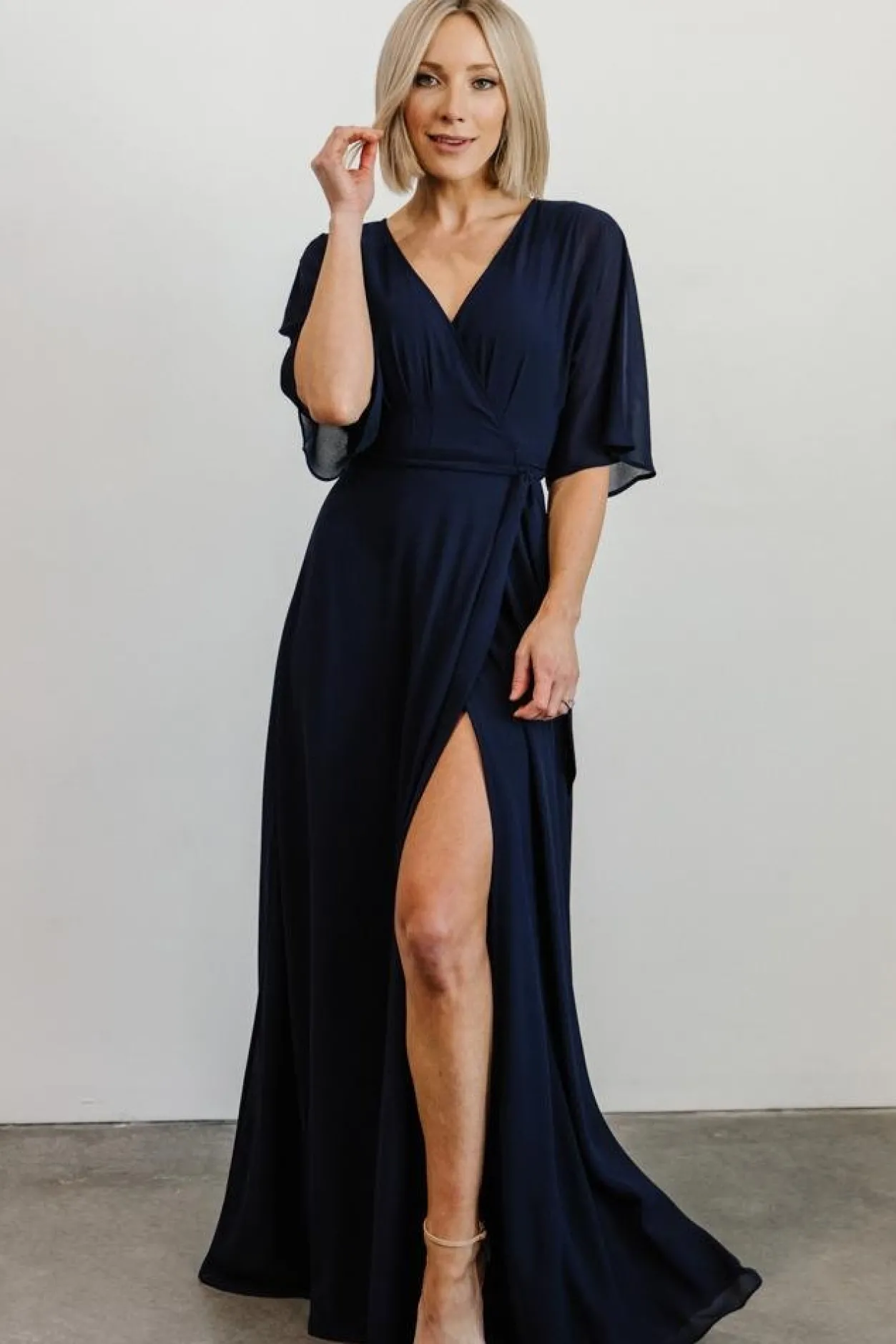 New Baltic Born Lilly Wrap Maxi Dress | Navy