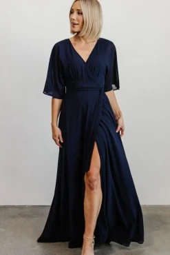 New Baltic Born Lilly Wrap Maxi Dress | Navy