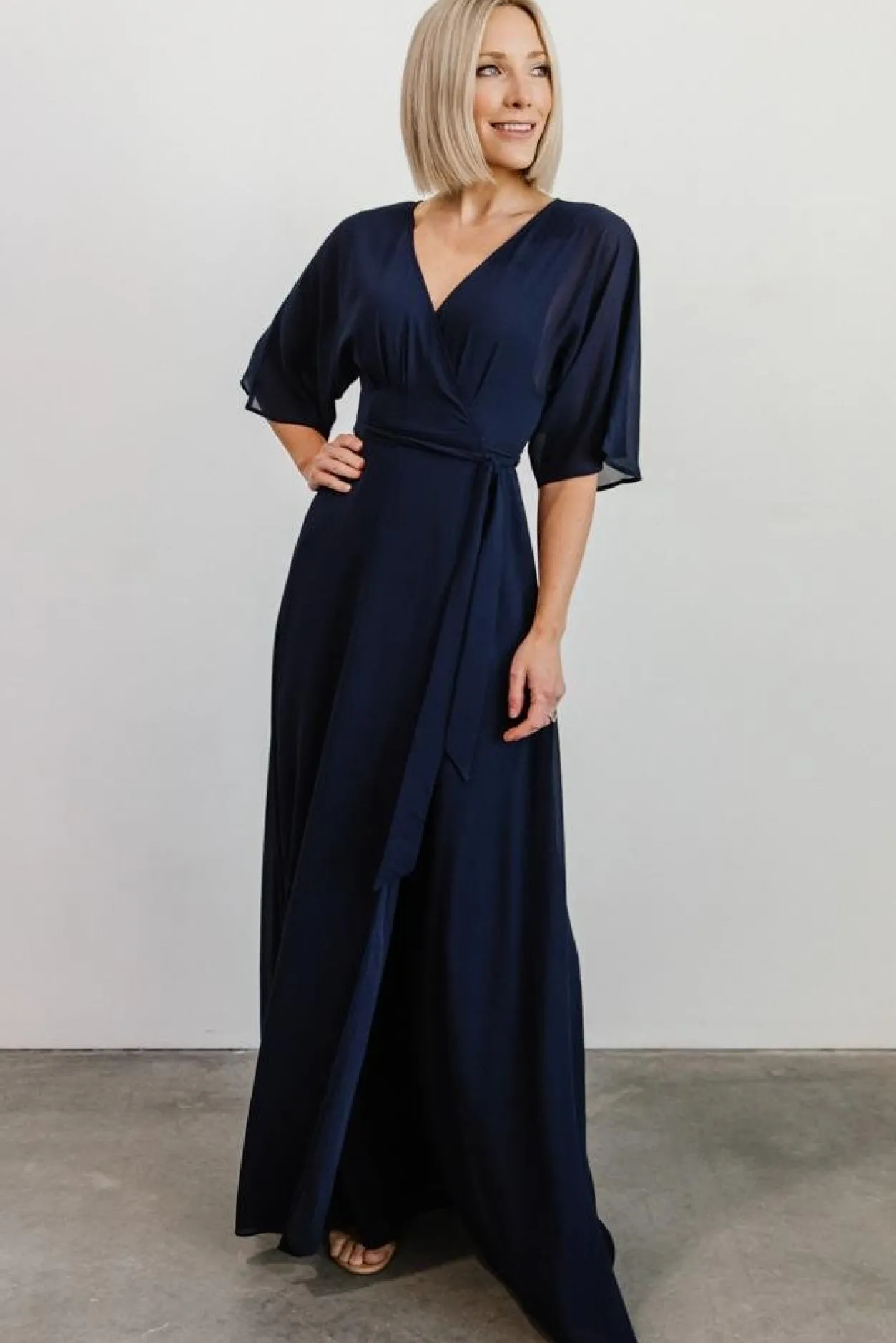 New Baltic Born Lilly Wrap Maxi Dress | Navy