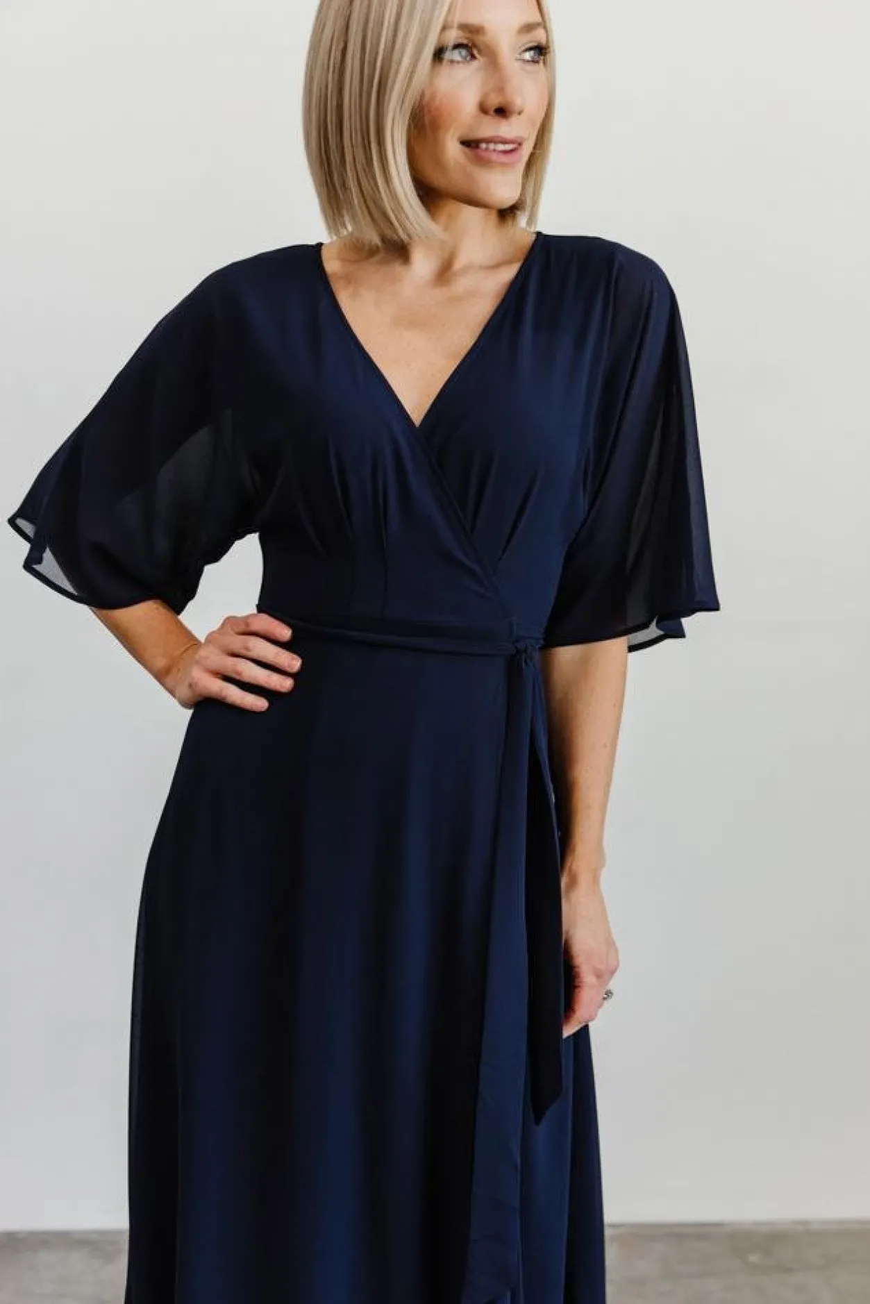 New Baltic Born Lilly Wrap Maxi Dress | Navy