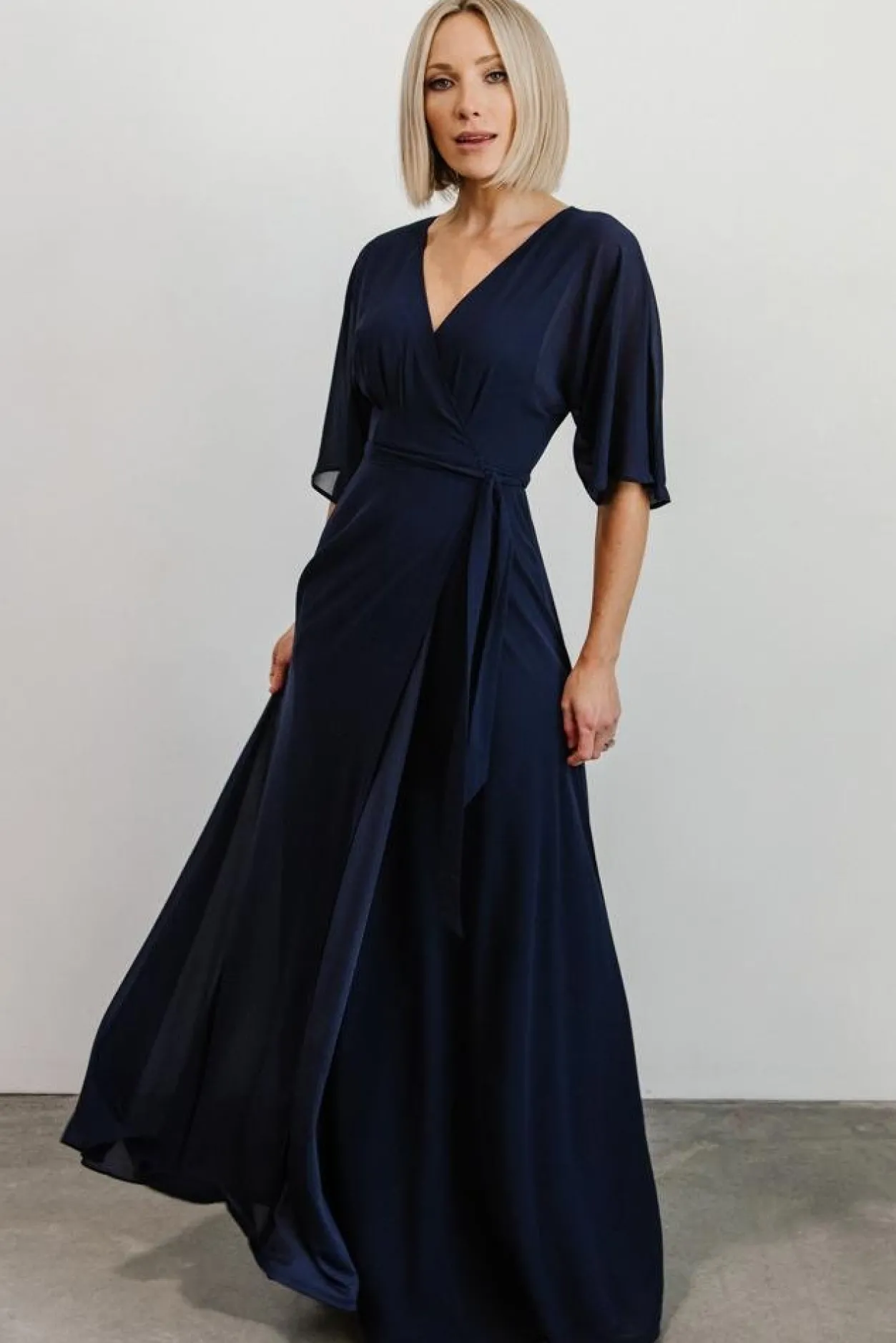 New Baltic Born Lilly Wrap Maxi Dress | Navy