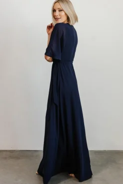 New Baltic Born Lilly Wrap Maxi Dress | Navy