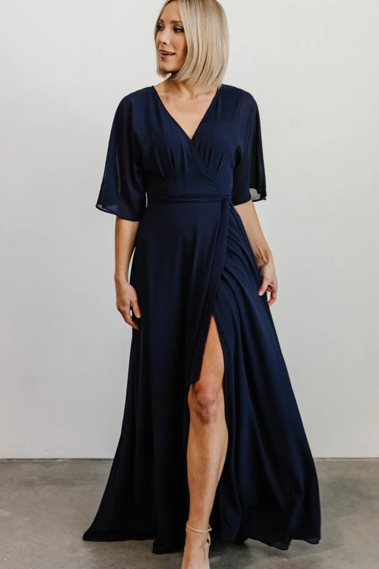 New Baltic Born Lilly Wrap Maxi Dress | Navy