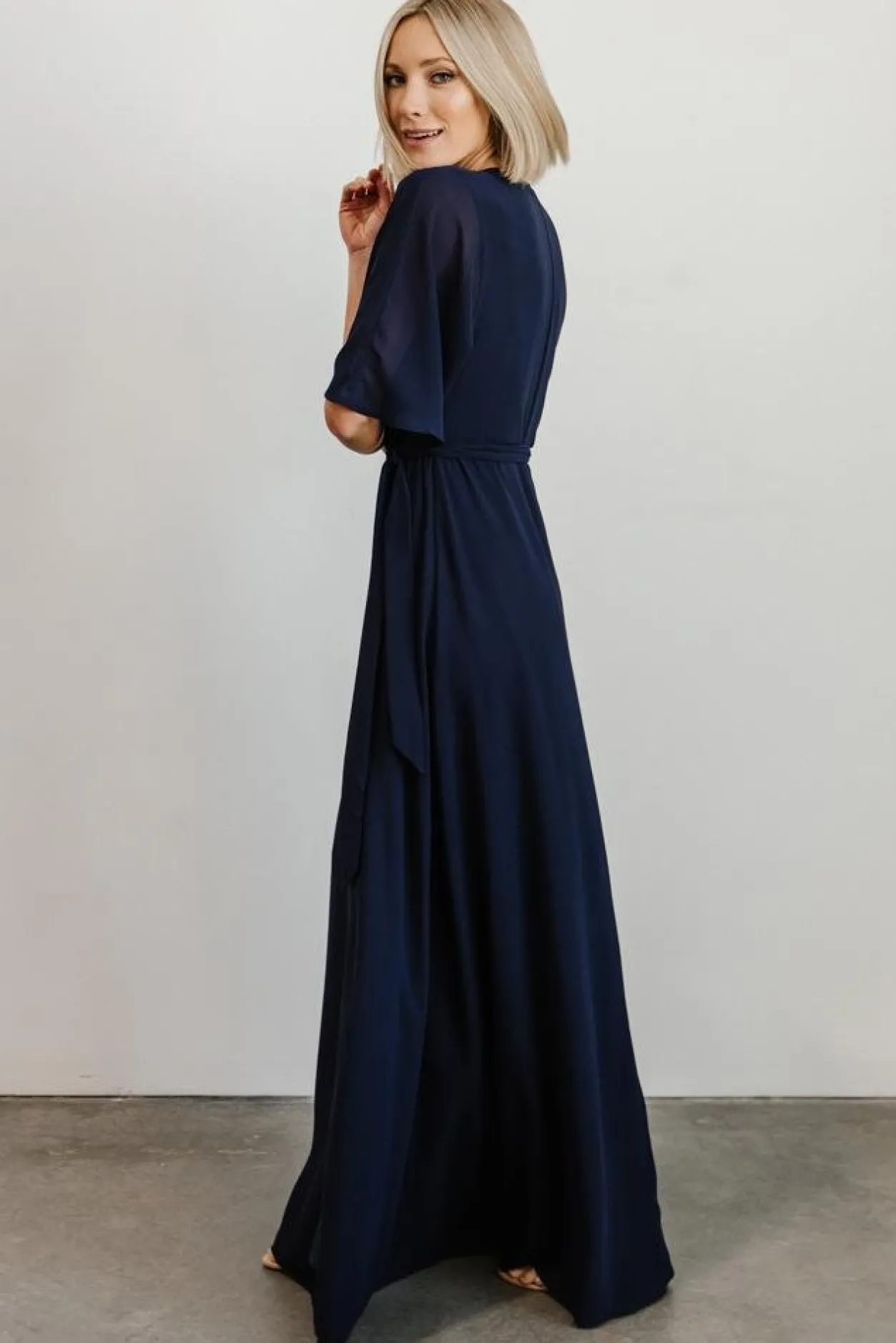 New Baltic Born Lilly Wrap Maxi Dress | Navy