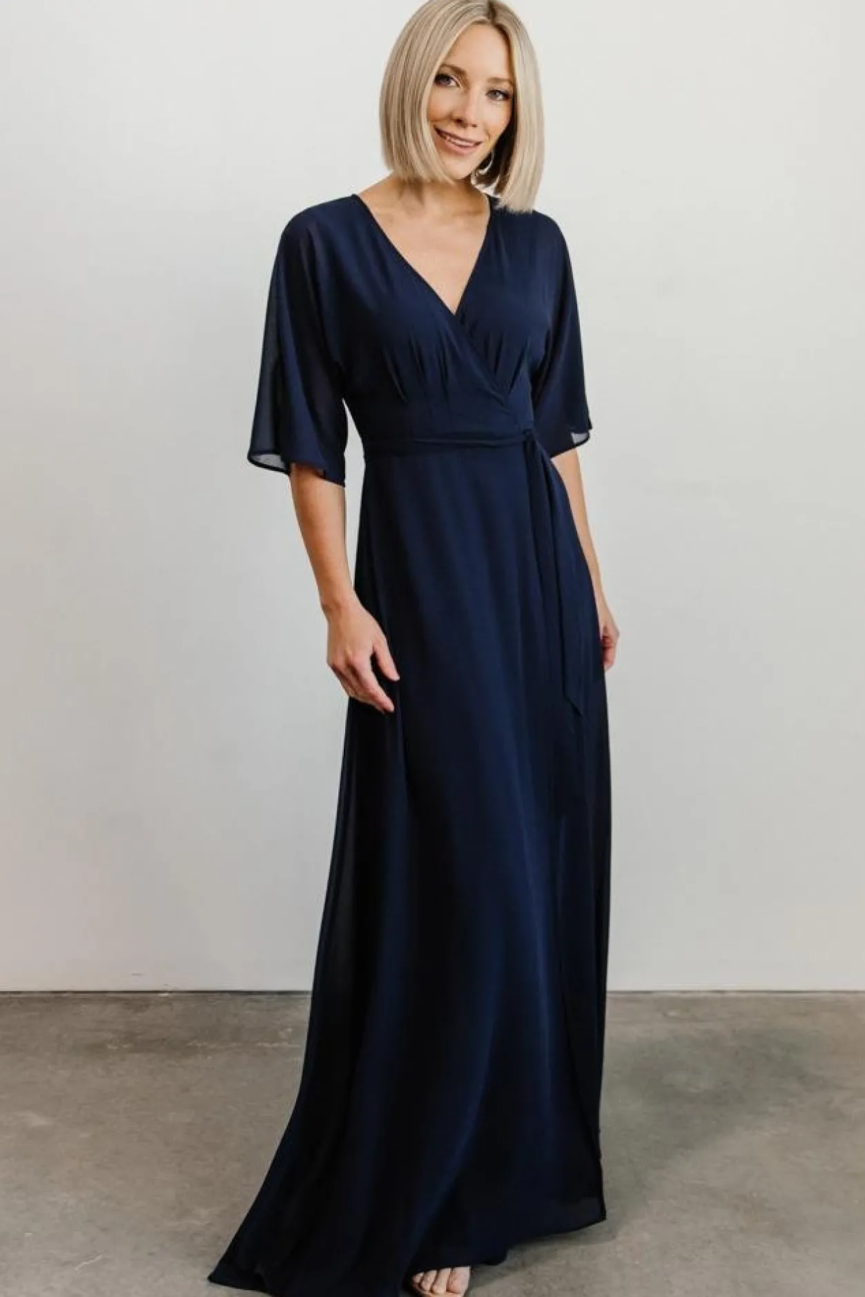 New Baltic Born Lilly Wrap Maxi Dress | Navy