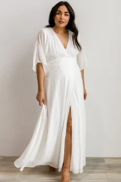Clearance Baltic Born Lilly Wrap Maxi Dress | Off White OffWhite