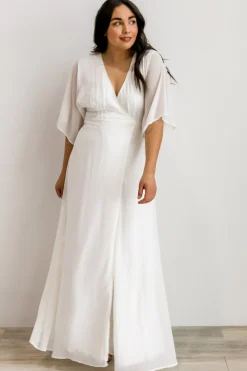 Clearance Baltic Born Lilly Wrap Maxi Dress | Off White OffWhite