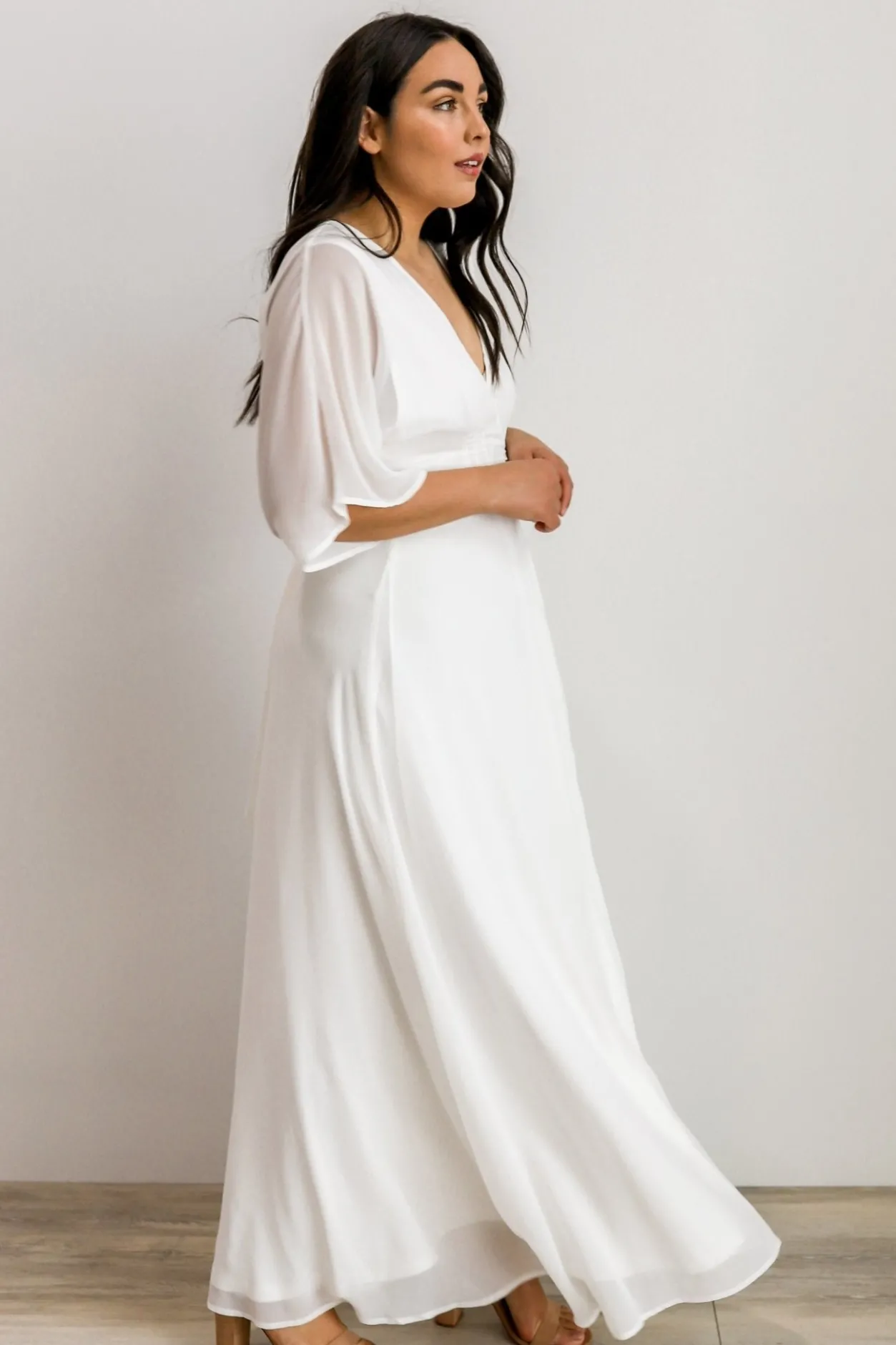 Clearance Baltic Born Lilly Wrap Maxi Dress | Off White OffWhite
