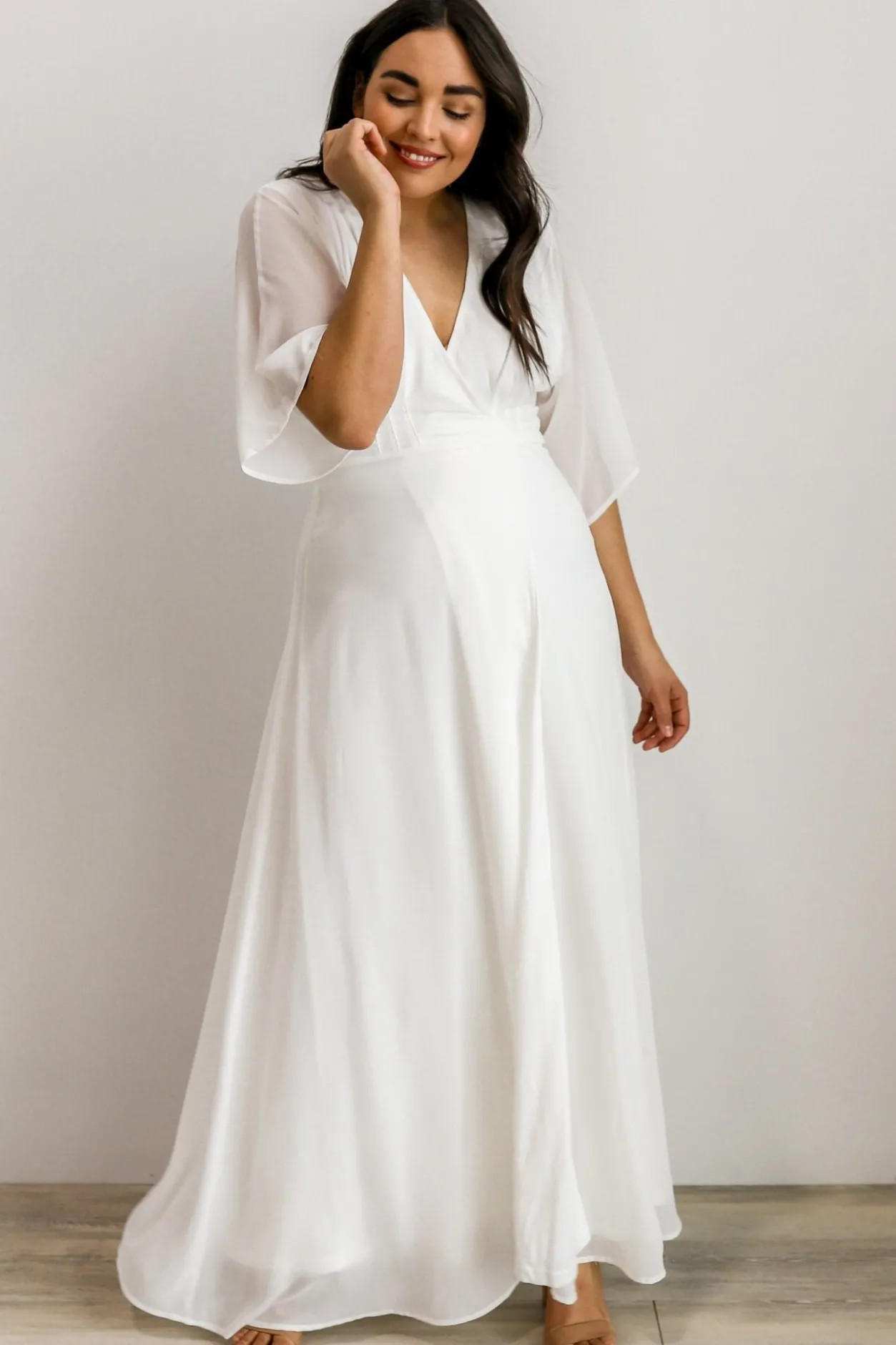 Clearance Baltic Born Lilly Wrap Maxi Dress | Off White OffWhite