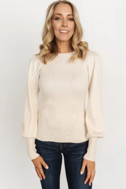 Hot Baltic Born Lilou Rib Knit Sweater | Ivory