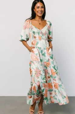 New Baltic Born Lina Satin Dress | Multi Print MultiPrint