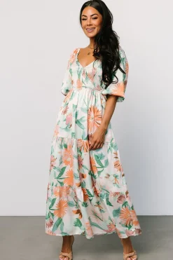 New Baltic Born Lina Satin Dress | Multi Print MultiPrint