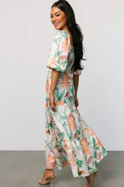New Baltic Born Lina Satin Dress | Multi Print MultiPrint