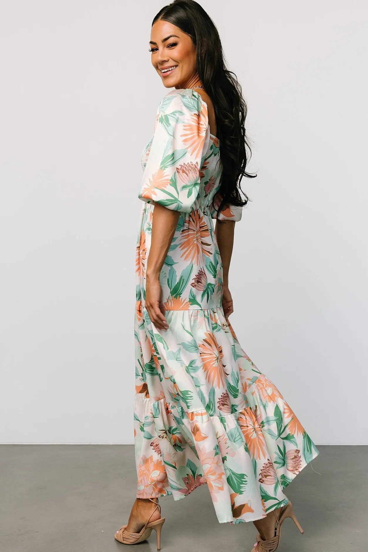 New Baltic Born Lina Satin Dress | Multi Print MultiPrint