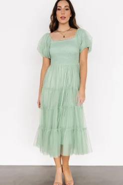 Sale Baltic Born Liv Tulle Midi Dress | Light Green LightGreen