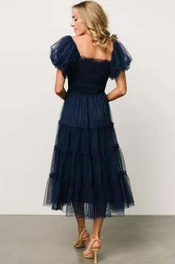 Outlet Baltic Born Liv Tulle Midi Dress | Navy