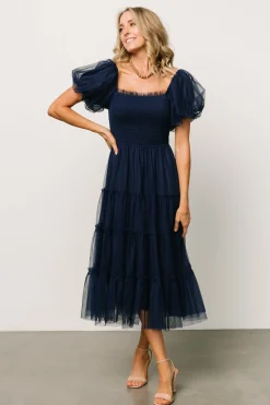 Outlet Baltic Born Liv Tulle Midi Dress | Navy
