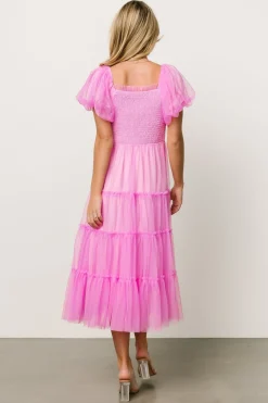 Outlet Baltic Born Liv Tulle Midi Dress | Pink