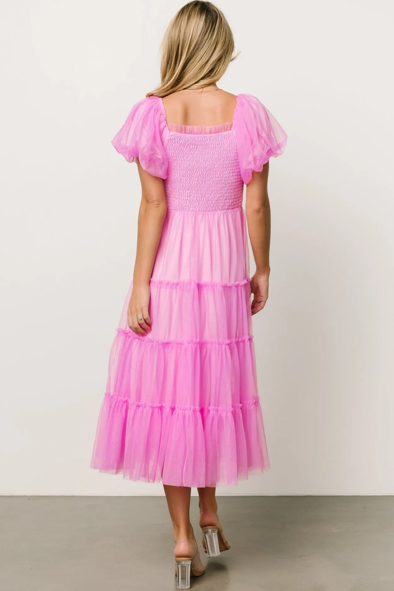 Outlet Baltic Born Liv Tulle Midi Dress | Pink