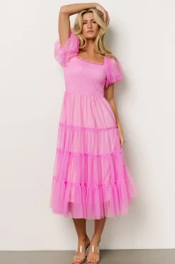 Outlet Baltic Born Liv Tulle Midi Dress | Pink