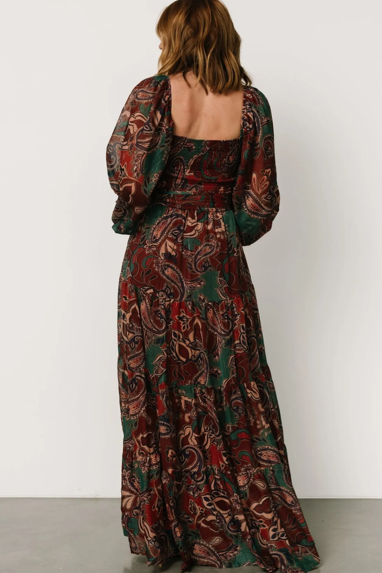Clearance Baltic Born Livia Maxi Dress | Dark Green + Wine Multi DarkGreen+WineMulti