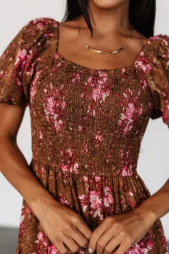 Clearance Baltic Born Lizzy Midi Dress | Copper + Pink Copper+Pink