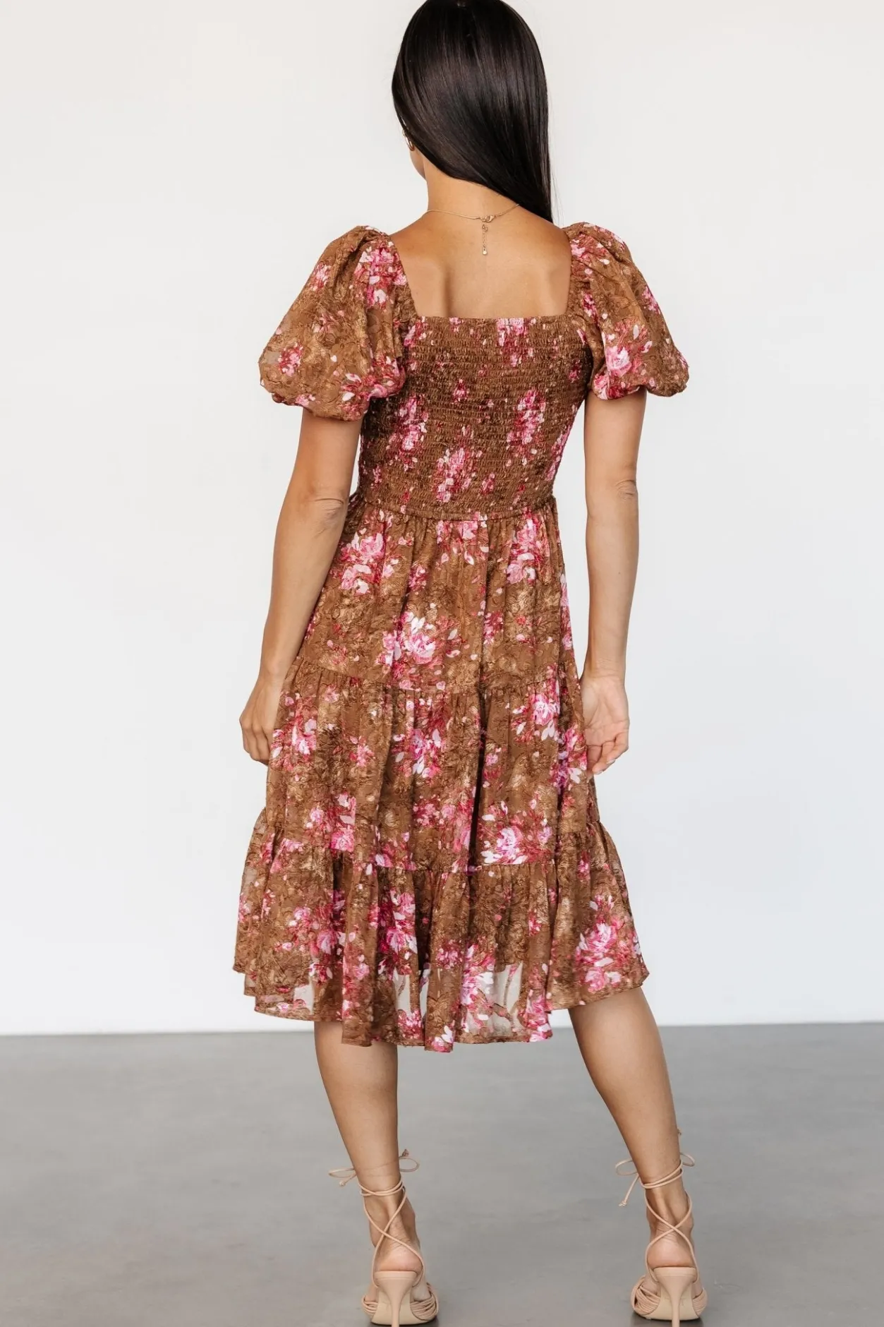 Clearance Baltic Born Lizzy Midi Dress | Copper + Pink Copper+Pink