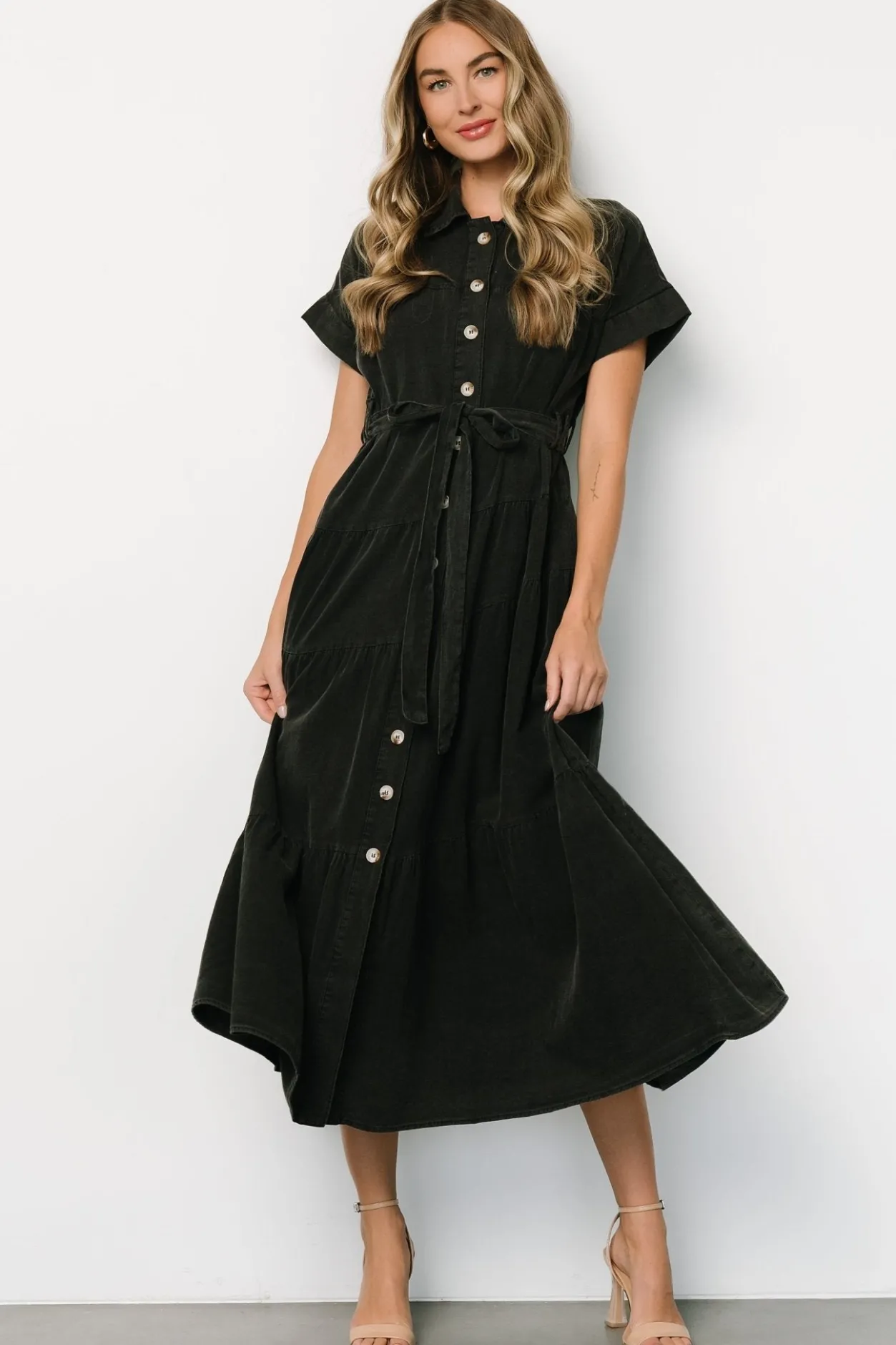 Hot Baltic Born Logan Button Up Dress | Black