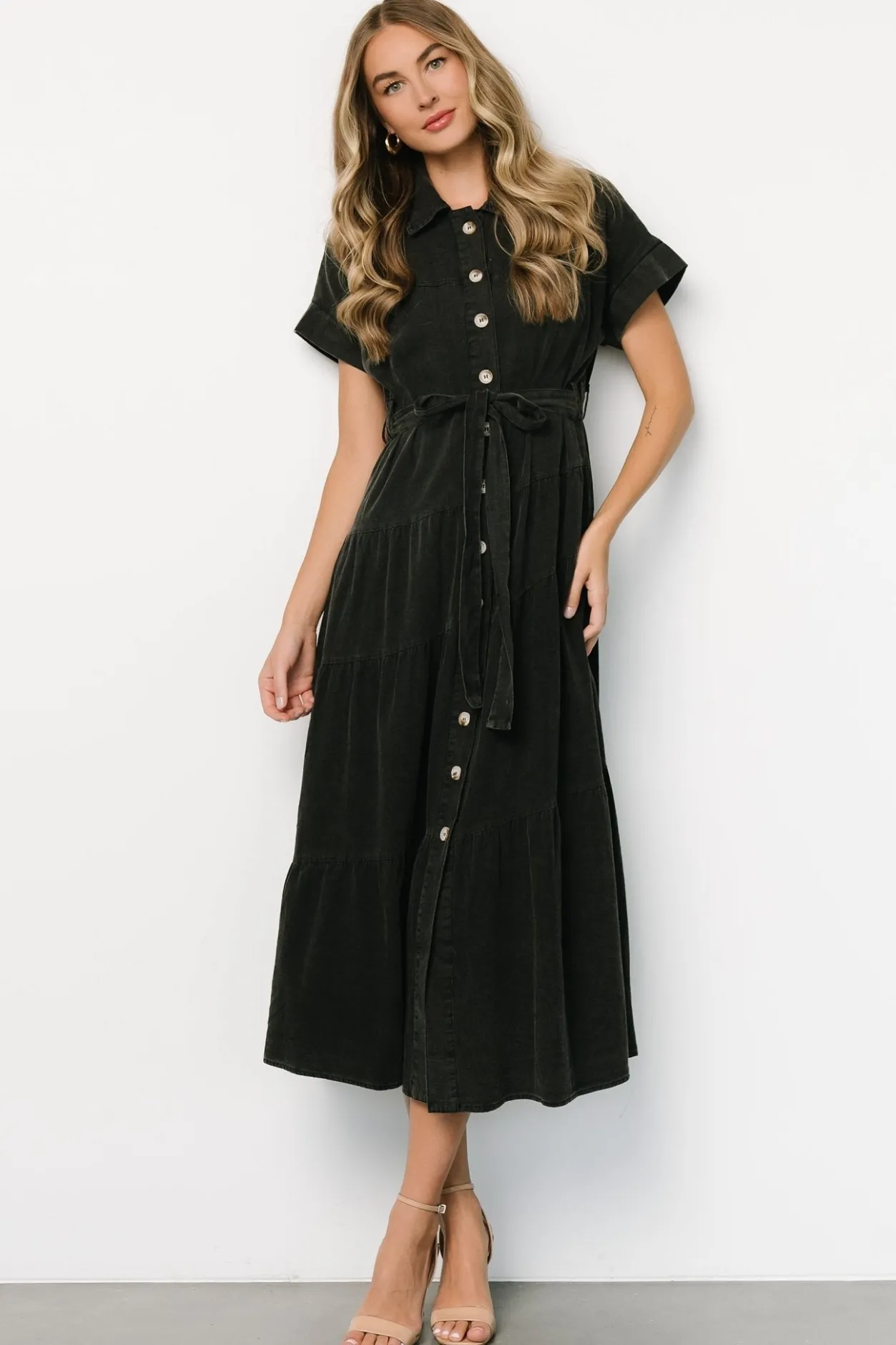 Hot Baltic Born Logan Button Up Dress | Black