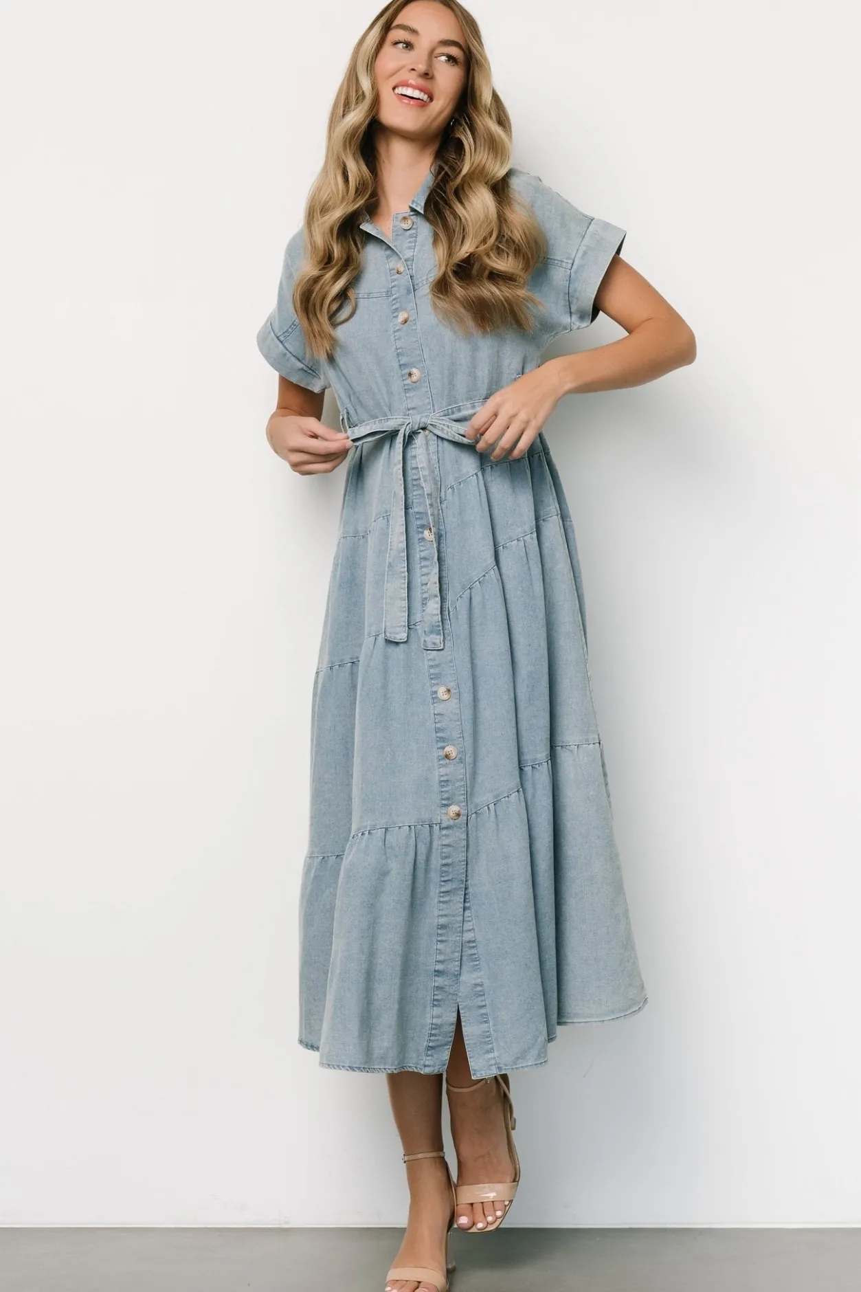 Discount Baltic Born Logan Button Up Dress | Denim