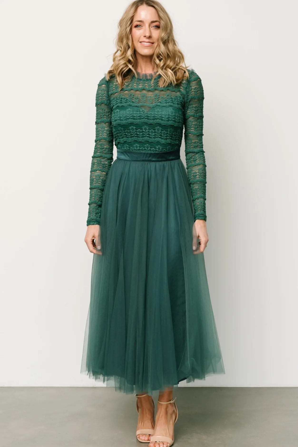 Hot Baltic Born Lonnie Tulle Dress | Emerald